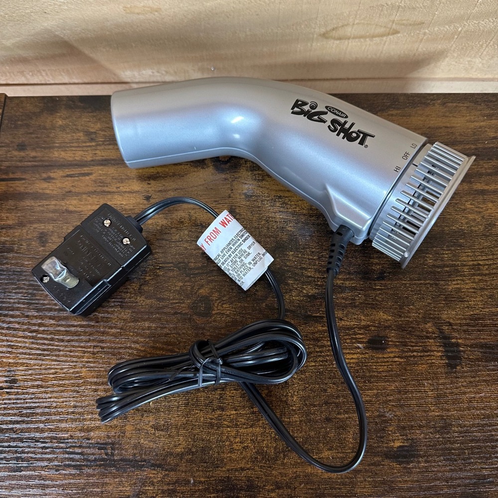 Conair Big Shot 2000 Hair Dryer 1875 Watts * Hands Free * Silver New without Box